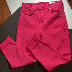 Rag & Bone High Rise Skinny Bull Pink Jeans!